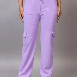 PROBASIC Women Mid Rise Regular Fit Cargos Trouser-image-43