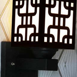 Gojeeva Black Wood Square Wall Lamps-picture-35