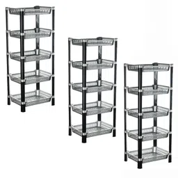 Kuber Industries Silver Toned 3 Pieces Long Lasting 5 Tier Kitchen Organiser-image-87
