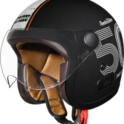 Jet 50 Open Face ISI Certified Helmet with Chopper Visor Motorbike Helmet-image-28