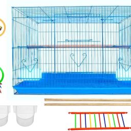 24 Inch (2 Feet) Blue Colour Bird Cage With Free Hanging Toy Bird House-18