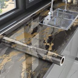 200 cm Self Adhesive Glossy Marble Foil Waterproof Sticker For Kitchen And Home Self Adhesive Sticker-image-80