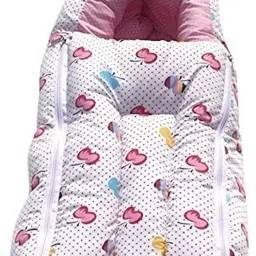 Multipurpose Carrying & Bedding Sleeping Bag (Pink Apple) Standard Crib-image-31