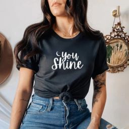 Women Graphic Print Round Neck Cotton Blend Black T-Shirt-image-125