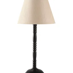 BTR CRAFTS Khaki & Black Frustum Shaped Metal with Adjustable Cord Table Lamp image 3