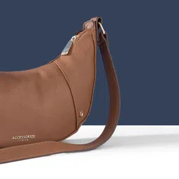 Accessorize Textured PU Structured Shoulder Bag with Quilted image 2