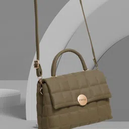 Exotic Textured Structured Handheld Bag With Quilted image 5