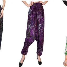 Printed Rayon Women Harem Pants-image-65
