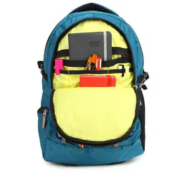 Provogue Unisex Blue & Black Colourblocked Backpack With Reflective Strip image 4