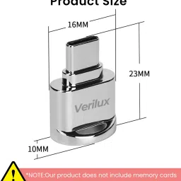Zeitel Micro SD Card Reader Mini Type C Card Reader TF Card Reader with Keychain USB C Card Reader image 2