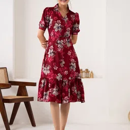 Moda Rapido Peter Pan Collar Fit & Flare Dress-picture-38
