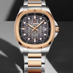 Naviforce Men Dial & Stainless Steel Straps Analogue Watch NF9240_S GY RG-26