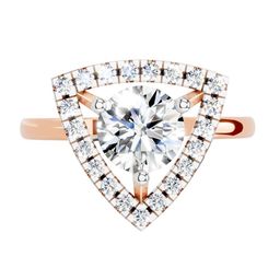 Sparkles Lab Grown Diamond 1.34 Carat IGI Certified Round Shape Diamond Ring 14K Rose Gold-image-47