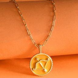Voylla Gold-Plated Circular Pendants with Chains-image-100