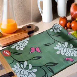 Aura Green & Pink Floral Printed Water Resistant Shelf Liner Organiser-image-57
