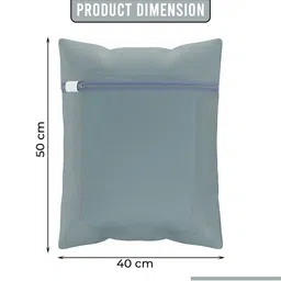 Kuber Industries Grey 3 Pieces Reusable Rectangular Durable Laundry Bags With Zipper image 5
