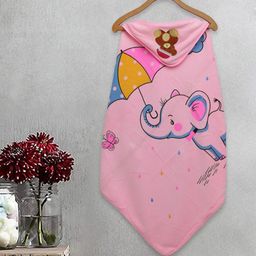 Myntra Elegant Homes Pink & Blue 1 Printed Cotton 420 GSM Bath Towel-image-85