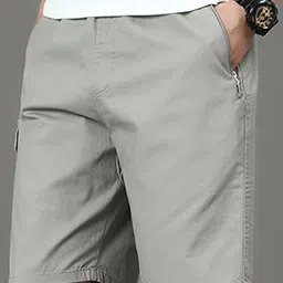 HERE&NOW Men Regular Fit Cotton Shorts-image-58