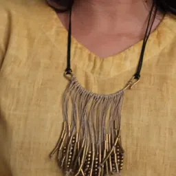Studio Anviksha Artificial Beaded Tasselled Statement Necklace image 5