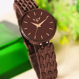 WHITE BIRD Women Brass Dial & Bracelet Style Straps Analogue Watch H-5080 Brown-picture-42