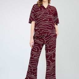 Moda Rapido Geometric Printed Shirt Collar Shirt With Trousers Co-Ords Set-picture-55