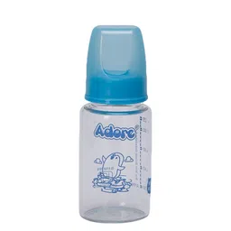 Adore Kids Glaze Senior 2 Stage Glass Feeding Bottle With Anti- Colic Teat - 250 ml - Blue-96
