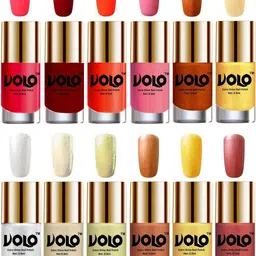 VOLO Set Of 12 Luxury Super Shine Nail Polish- 9.9ml Each- Combo- No- 326-17