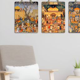 ArtVibes Yellow & Green Islamic Printed Wooden Hanging Wall Arts-image-51