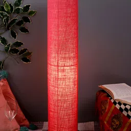 Devansh Red & Brown Round Shaped Floor Lamp-45