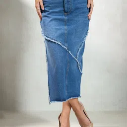 Virgio Pure Cotton Flared Midi Skirts-picture-57