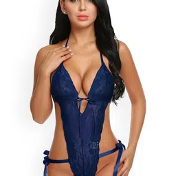 Xs and Os Self Design Halter Neck Baby Doll-picture-52