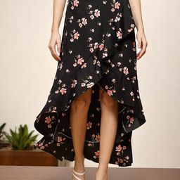 OOMPH! FACTOR Printed Wrap Midi Skirt-image-89