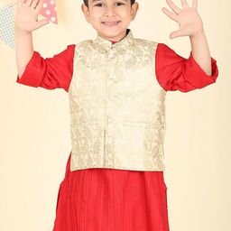 Fabindia Boys Woven Design Nehru Jacket-16