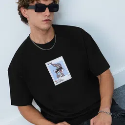 The Souled Store Men Graphic Printed Round Neck Cotton Oversized Bugs Bunny T-shirt-image-43
