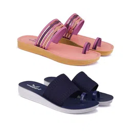 BERSACHE Pack Of 2 One Toe Flats-image-29