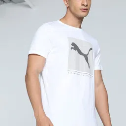 Puma Striped Logo Graphic Printed Slim Fit Tee-image-47
