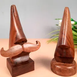 apka mart 2-Pcs Brown Printed Wooden Spectacle Holder-29