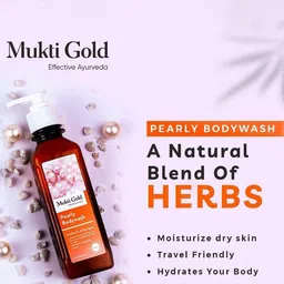 Axiom Set Of 2 Mukti Gold Pearly Bodywash with Aloe Vera Herbs - 250 ml Each image 2