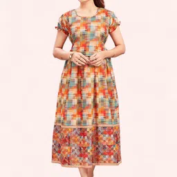 RITIJYA Women Floral Printed Floral Maternity Anarkali Kurta-image-54