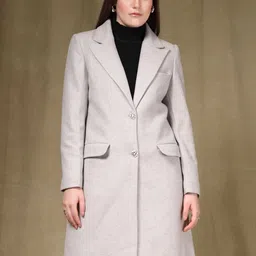 Juelle Women Notched Lapel Collar Single-Breasted Overcoat-picture-42