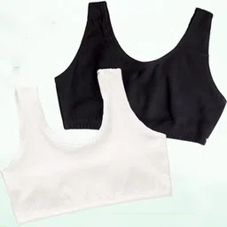 BRAAFEE Girls Pack Of 2 Solid Non Padded Camisole-14