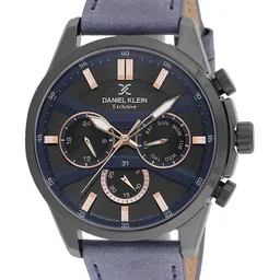 Daniel Klein Exclusive Men Patterned Dial & Leather Straps Analogue Watch DKX.1.13794-5-image-95