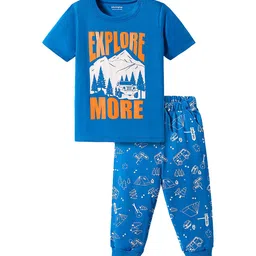 Honeyhap Boys Graphic Printed T-shirt & Pyjamas Night suit-image-61