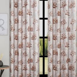 Myntra Elegant Homes Brown & Cream 2 Pcs Floral Printed Room Darkening Door Curtains-picture-40