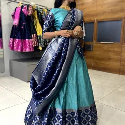 Payu Semi-Stitched Lehenga & Unstitched Blouse With Dupatta image 2