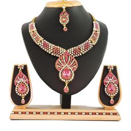 VATSALYA creation Gold-Plated Artificial Stones Alloy Jewellery Set-18