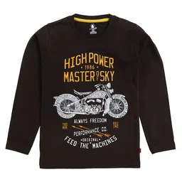 CRAZYPENGUIN ELITE Boys Biker Printed V-Neck Applique T-shirt-picture-47
