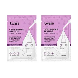 Twasa Set Of 2 Collagen & Peptide Sheet Mask - 20 g Each-2