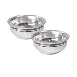 Pure German Silver Bowl (pack of 2) for Pooja, Temple Decoration, Diwali, Gift-image-1