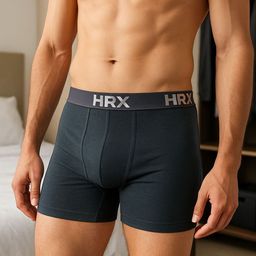 HRX by Hrithik Roshan Breathability Anti-Bacterial Short Trunk HRX-MODEL-SOLID-BLACK-M-picture-47